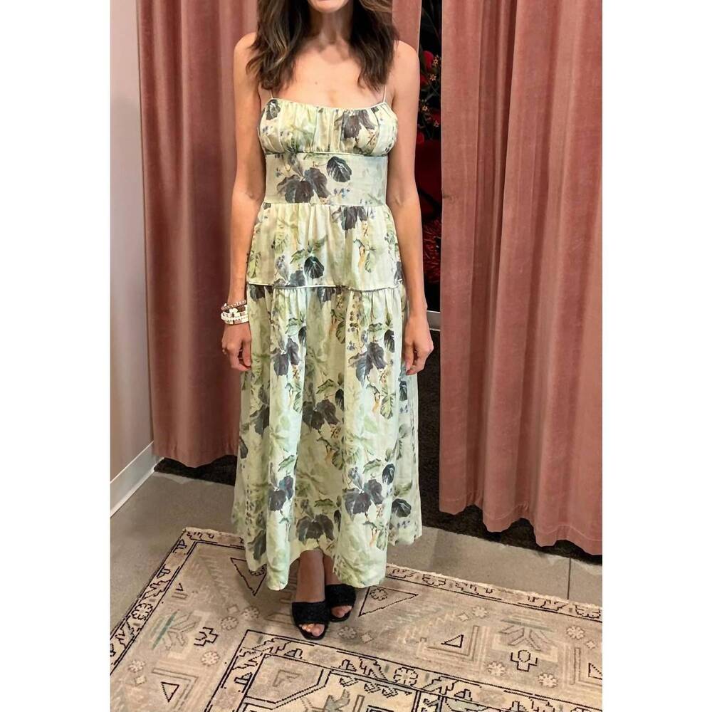 NEW DÔEN benoit maxi dress in floraison de mûres
